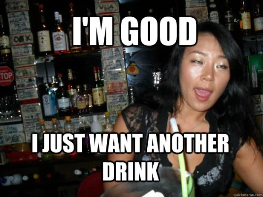 No alcohol for a month
